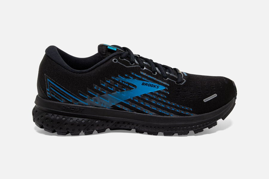 Brooks Running Shoes Mens Black/Blue - Ghost 13 GTX Road - 7653-UMZCN